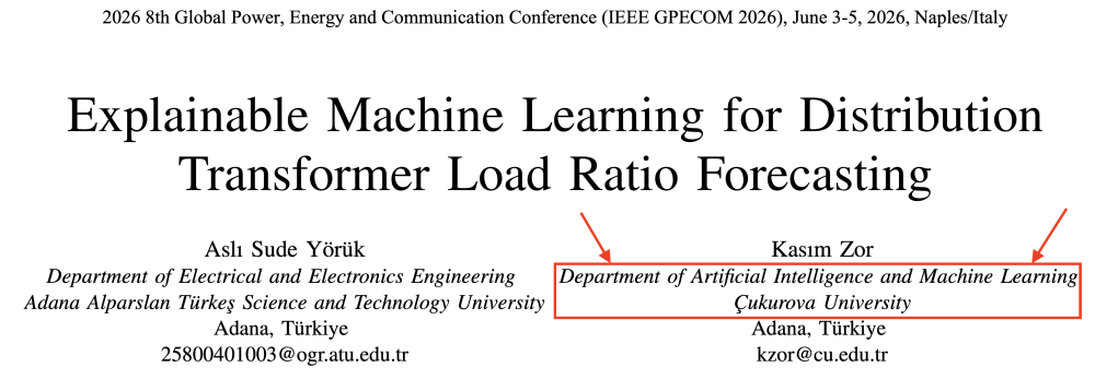 IEEE XPlore Dijital Kütüphanesi'nde bölümümüz adresli ilk bildiri yayınlanmıştır.